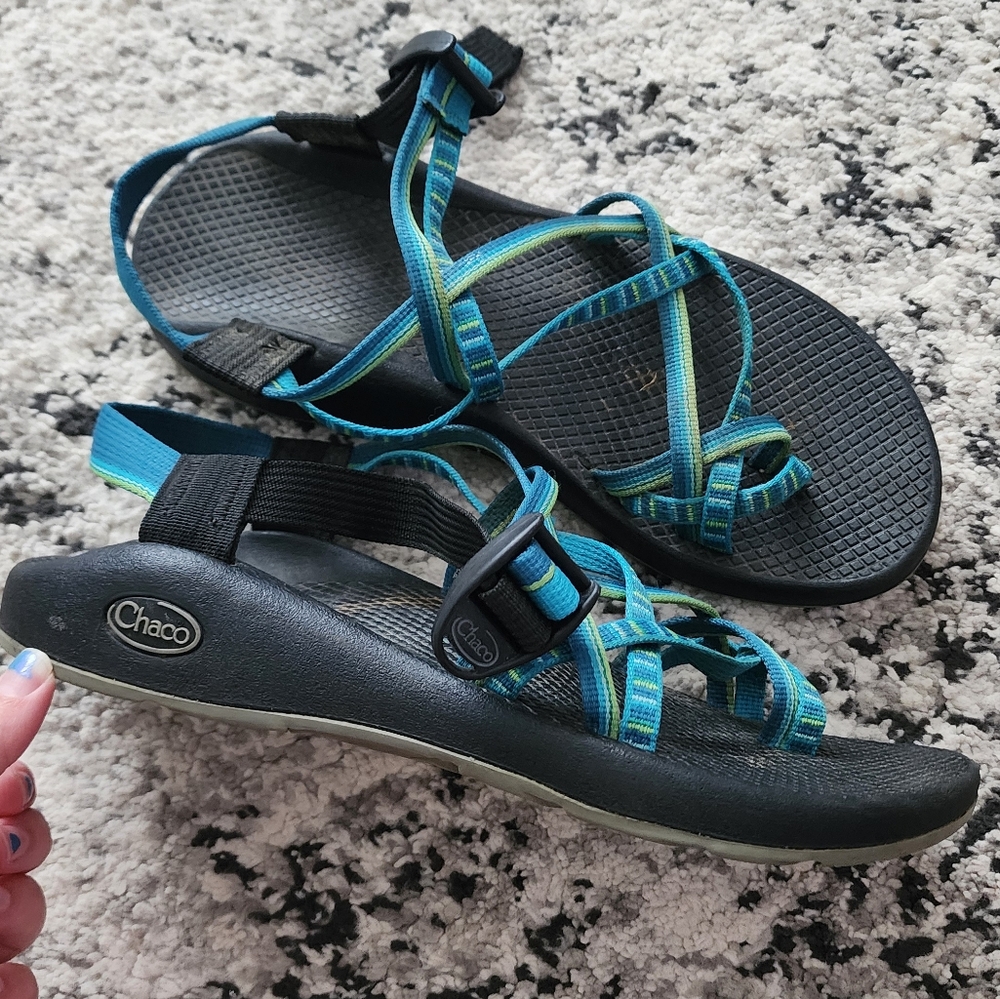 CHACO Z2 Sandals Womens Size 9 Blue Green